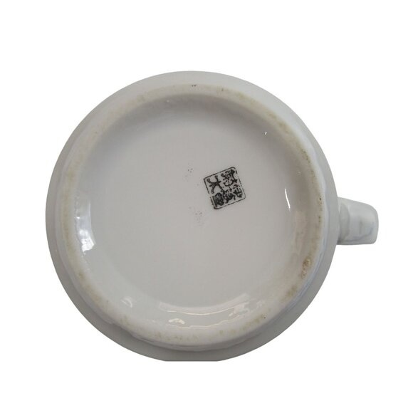 Vintage Japanese Porcelain Imari Mug With Floral Bird Design EUC Red Blue - Picture 5 of 11